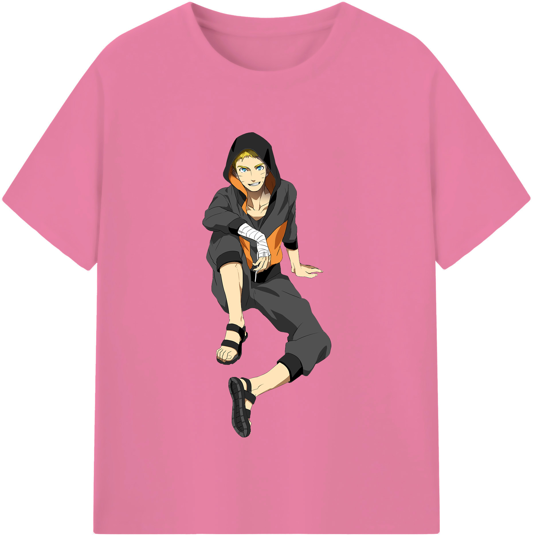 （画像用） NARUTO -ナルト- うずまき ナルト Uzumaki Naruto 綿100％半袖Tシャツ（フロントプリント）